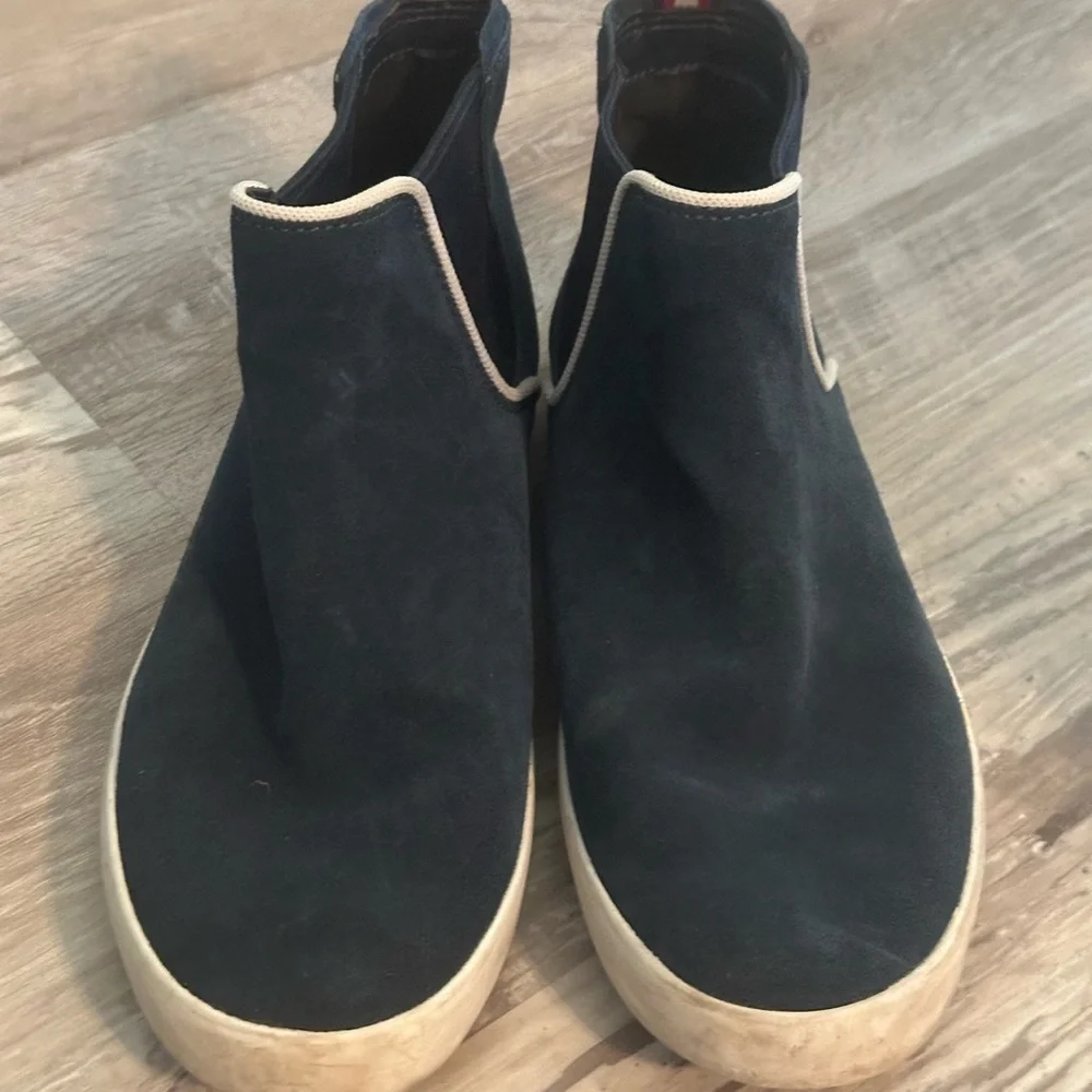 Lacoste Kids Moccasins - Navy and White